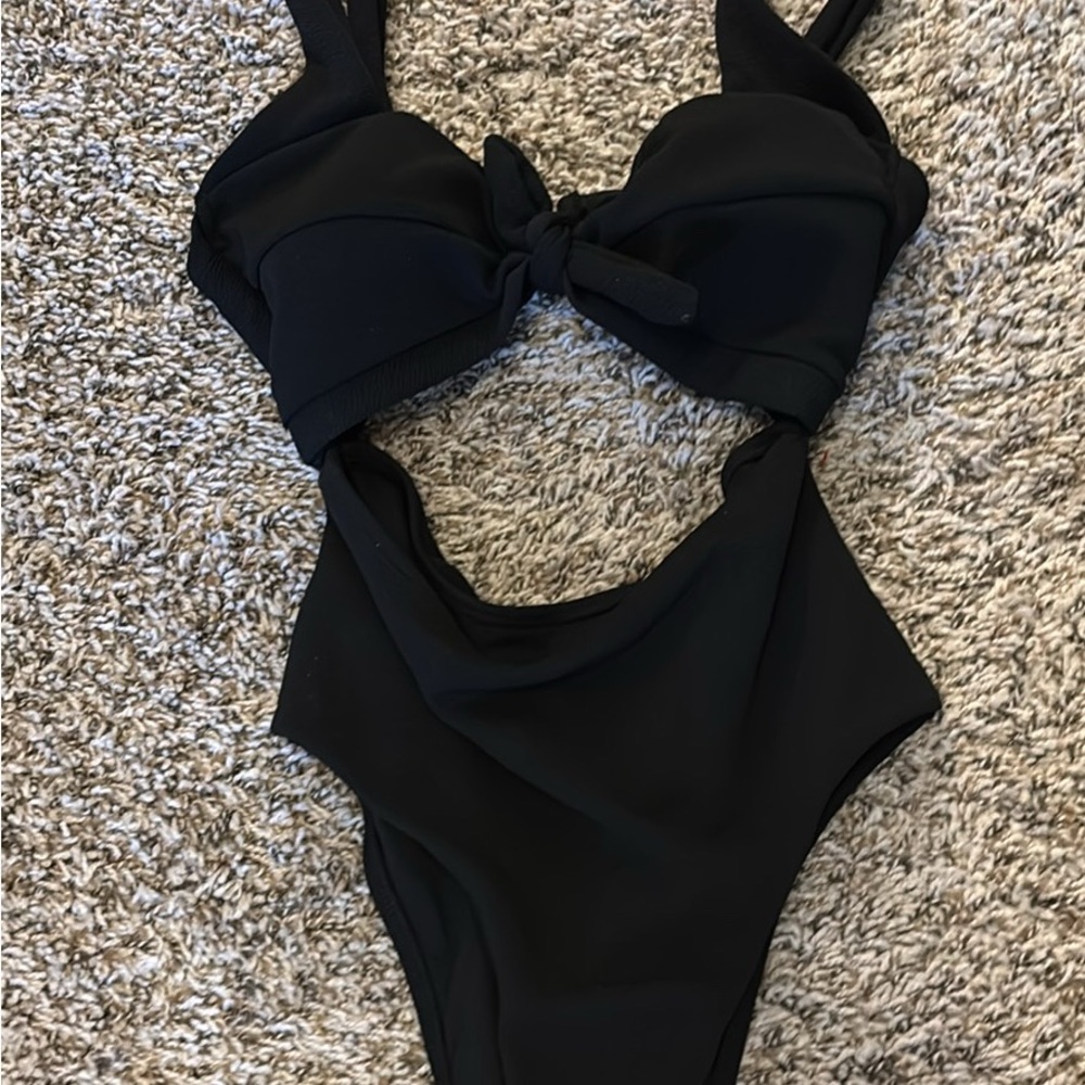 Elegant Black One-Piece Swimsuit